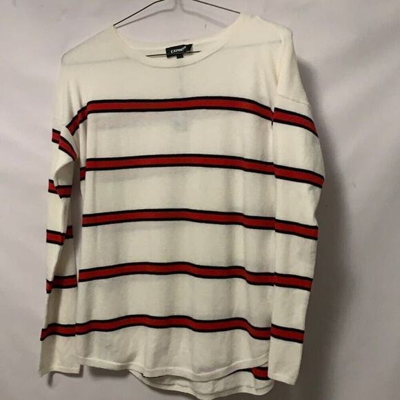 NWT EXPRESS STRIPED‎ RAYON BLEND SWEATER SIZE M - Picture 1 of 8